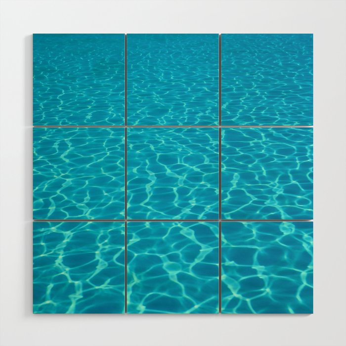 Swimming pool water sun reflection. Ripple Water. Wood Wall Art Gallery Image 1