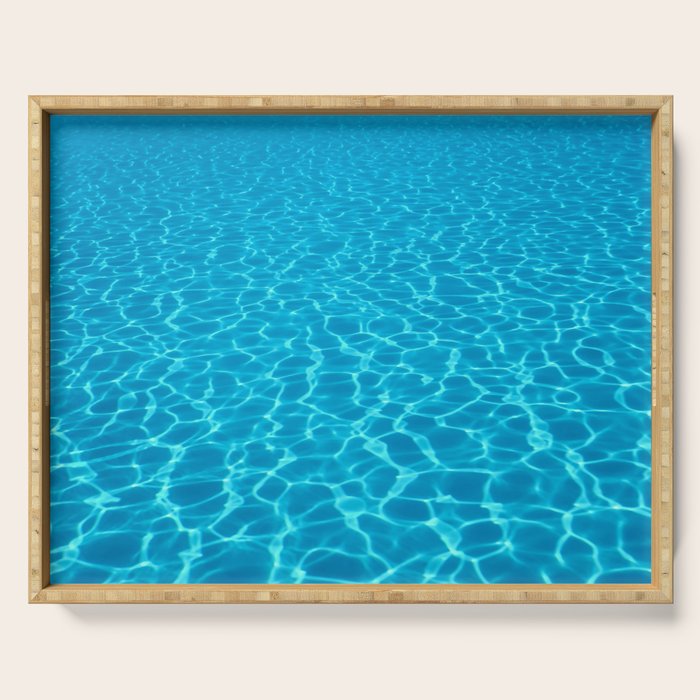 Swimming pool water sun reflection. Ripple Water. Serving Tray Gallery Image 1
