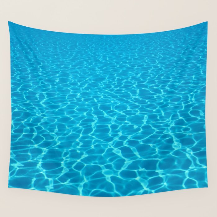 Swimming pool water sun reflection. Ripple Water. Wall Tapestry Gallery Image 1