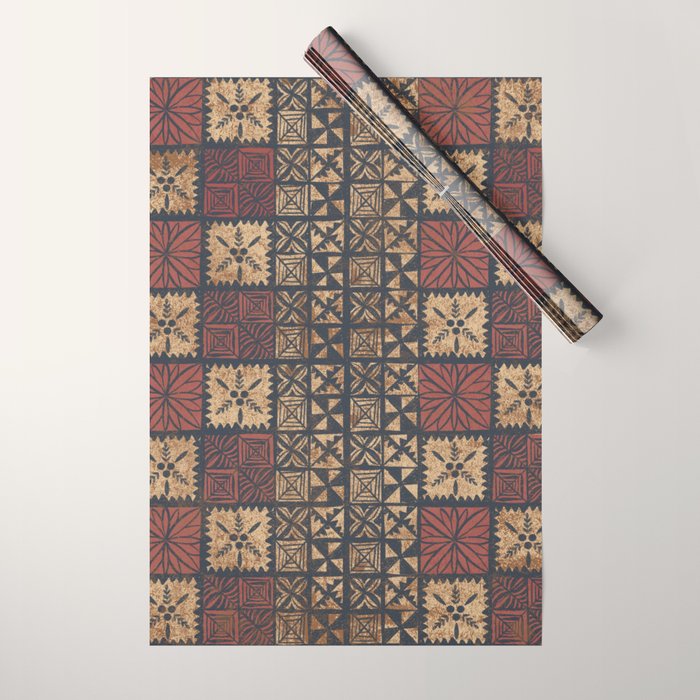 UrbanNesian Tongan Ngatu | Mua Wrapping Paper Gallery Image 1
