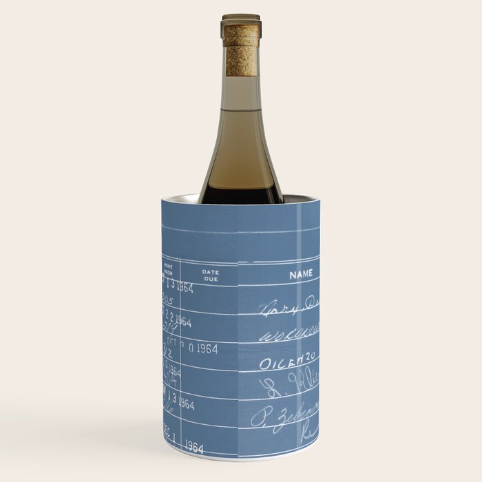 Library Card 23322 Negative Blue Wine Chiller Gallery Image 1
