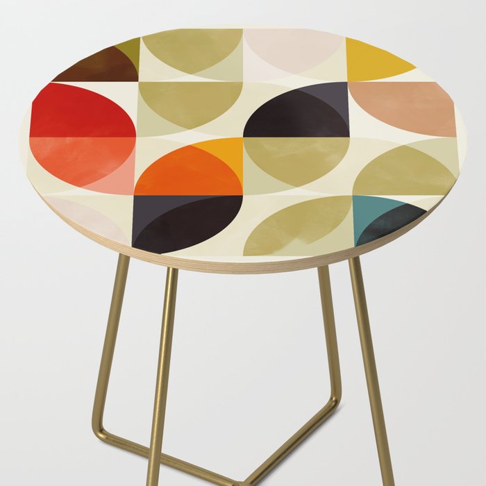 mid century color geometry shapes Side Table Gallery Image 2