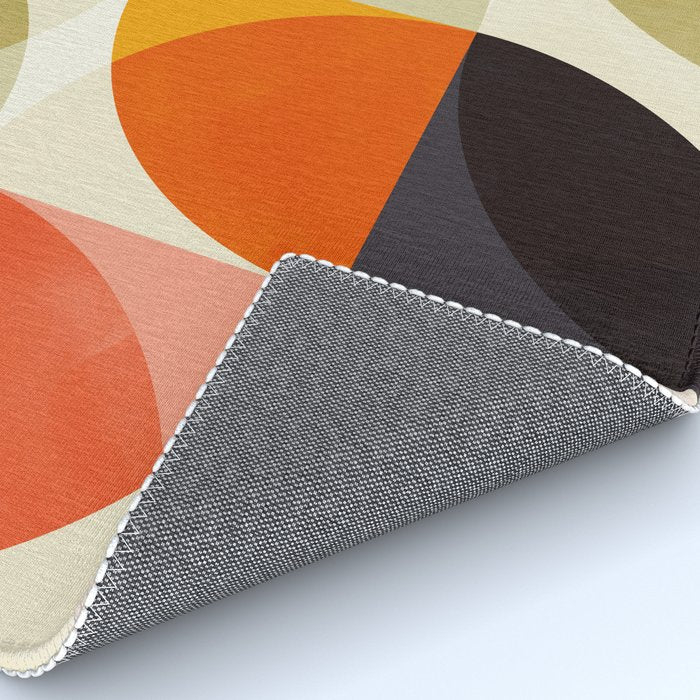 mid century color geometry shapes Rug Gallery Image 4