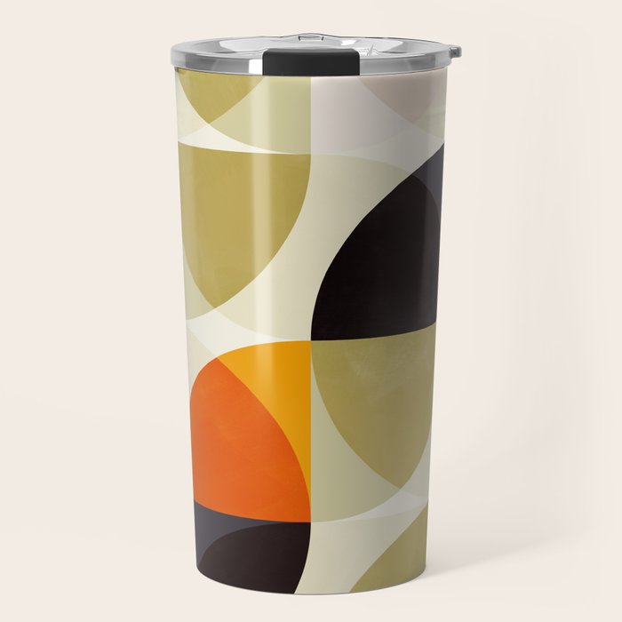 mid century color geometry shapes Travel Mug Gallery Image 1