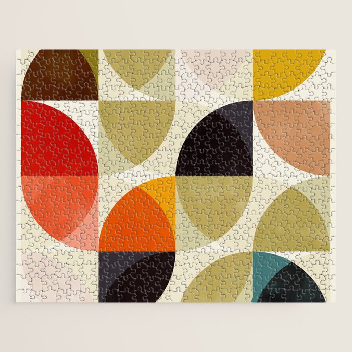 mid century color geometry shapes Jigsaw Puzzle Gallery Image 1