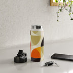 mid century color geometry shapes Water Bottle Gallery Image 4