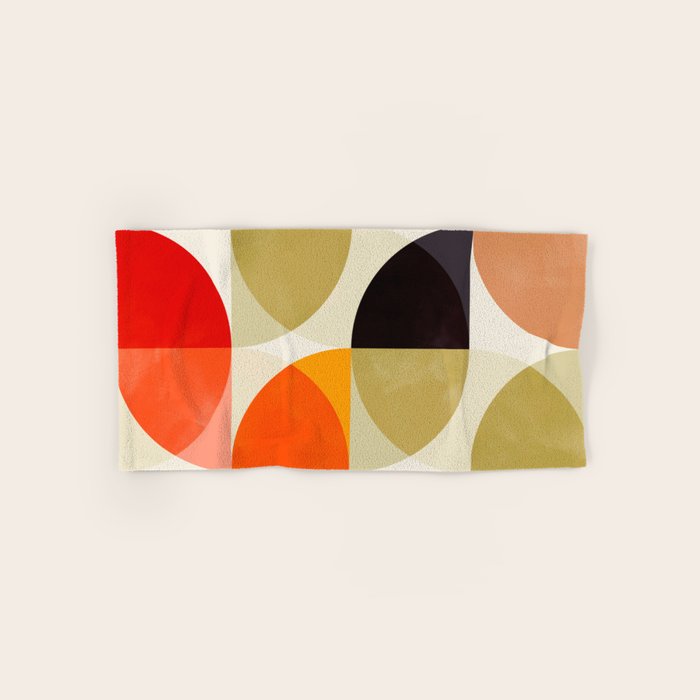 mid century color geometry shapes Towels Gallery Image 1