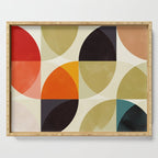 mid century color geometry shapes Serving Tray Gallery Image 1