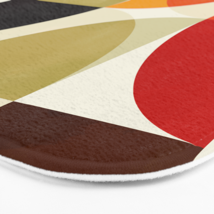 mid century color geometry shapes Bath Mat Gallery Image 3