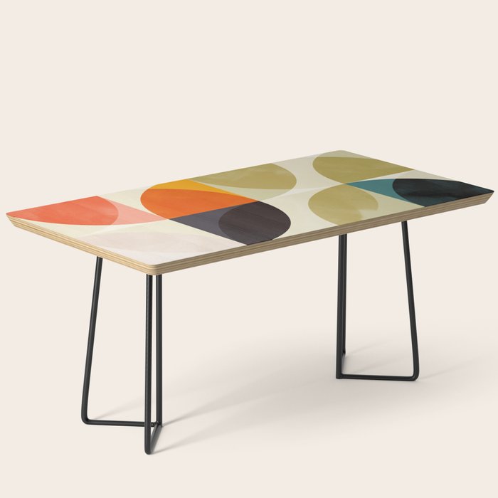mid century color geometry shapes Coffee Table Gallery Image 1