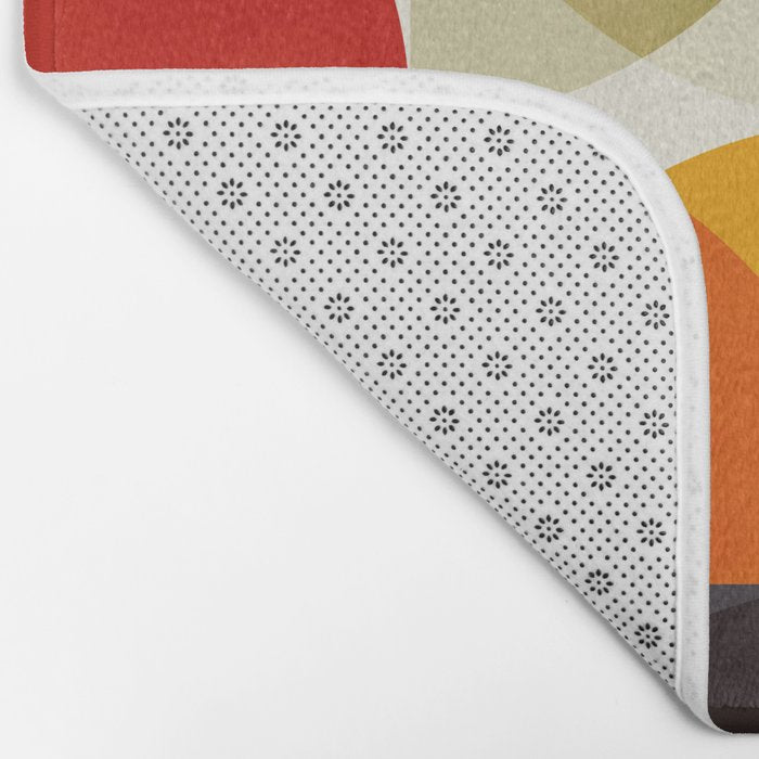 mid century color geometry shapes Bath Mat Gallery Image 2
