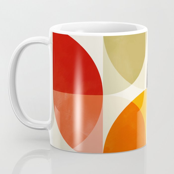 mid century color geometry shapes Coffee Mug Gallery Image 3