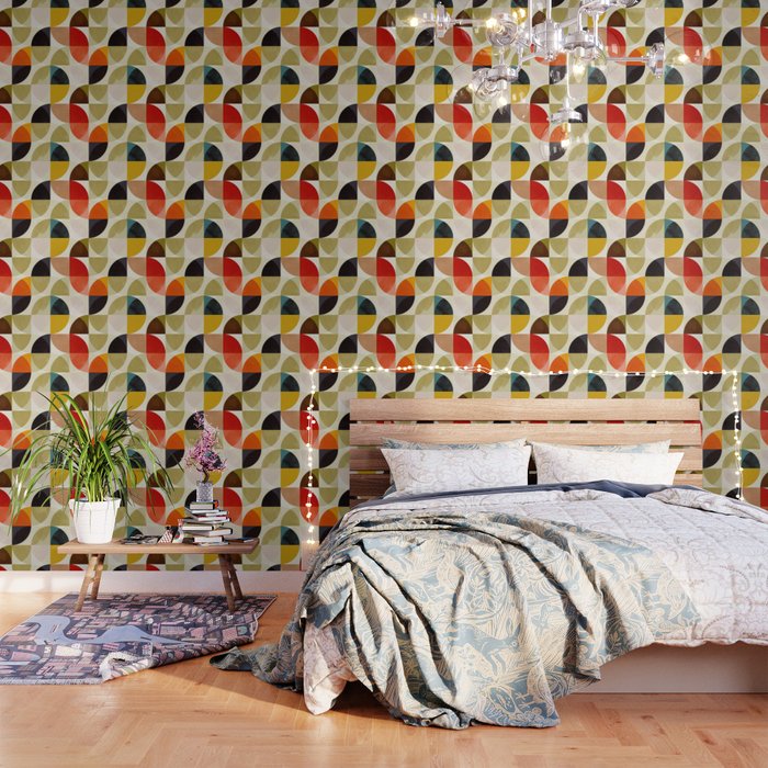 mid century color geometry shapes Wallpaper Gallery Image 1