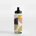 mid century color geometry shapes Water Bottle Gallery Image 2