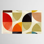 mid century color geometry shapes Tablecloth Gallery Image 2