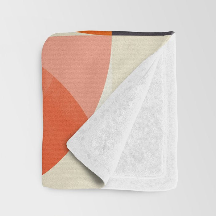 mid century color geometry shapes Throw Blanket Gallery Image 3