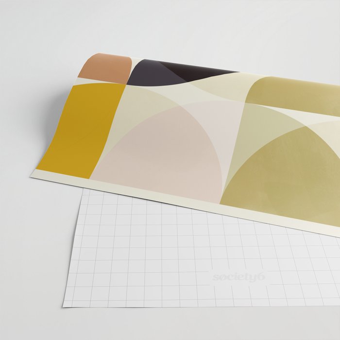 mid century color geometry shapes Wrapping Paper Gallery Image 2