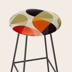 mid century color geometry shapes Stool Gallery Image 2