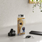 Gustav Klimt Style Dog with Colorful Patterns Water Bottle Gallery Image 4