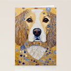 Gustav Klimt Style Dog with Colorful Patterns Stationery Card Gallery Image 2