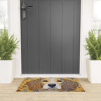 Gustav Klimt Style Dog with Colorful Patterns Welcome Mat Gallery Image 3