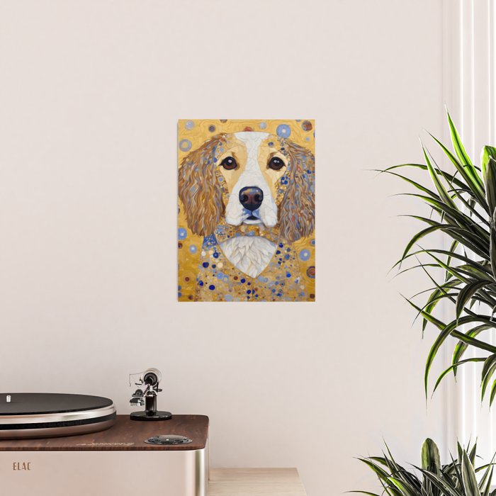 Gustav Klimt Style Dog with Colorful Patterns Poster Gallery Image 2