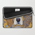 Gustav Klimt Style Dog with Colorful Patterns Laptop Sleeve Gallery Image 2