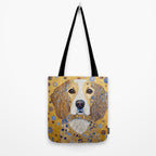 Gustav Klimt Style Dog with Colorful Patterns Tote Bag Gallery Image 2
