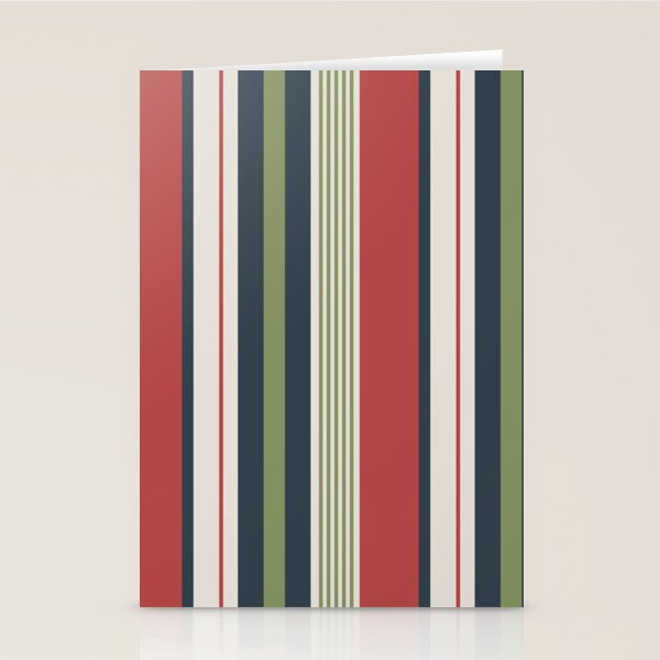 Modern Christmas Stripes 2025 Stationery Card Gallery Image 2