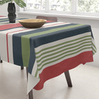 Modern Christmas Stripes 2025 Tablecloth Gallery Image 3
