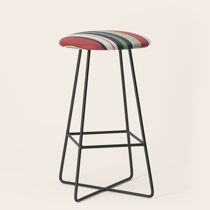 Modern Christmas Stripes 2025 Stool Gallery Image 1
