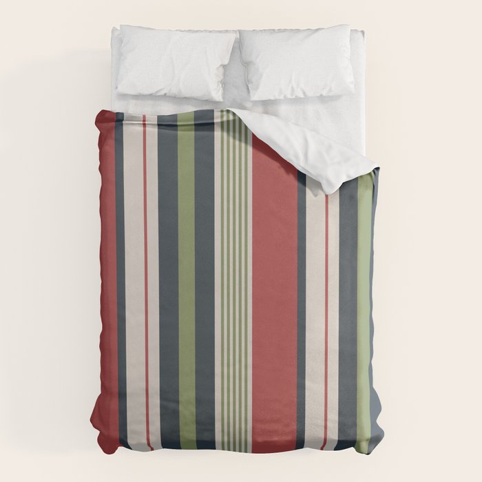 Modern Christmas Stripes 2025 Duvet Cover Gallery Image 6
