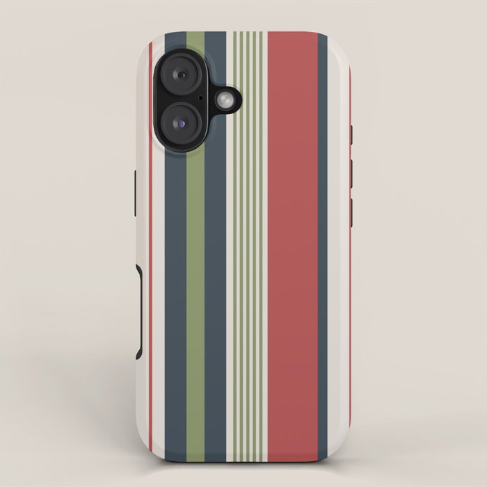 Modern Christmas Stripes 2025 iPhone Case Gallery Image 1
