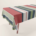 Modern Christmas Stripes 2025 Tablecloth Gallery Image 1