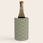 Japanese Waves Pattern Olive II Wine Chiller Gallery Image 3
