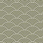 Japanese Waves Pattern Olive II Coffee Mug Gallery Image 2