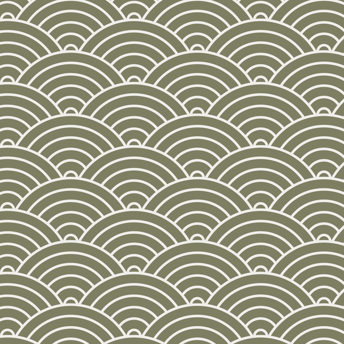 Japanese Waves Pattern Olive II Coffee Mug Gallery Image 2