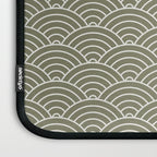 Japanese Waves Pattern Olive II Laptop Sleeve Gallery Image 3