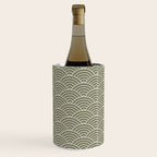 Japanese Waves Pattern Olive II Wine Chiller Gallery Image 1