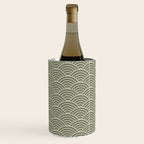 Japanese Waves Pattern Olive II Wine Chiller Gallery Image 2