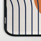 Geometric Lines in Navy Blue Orange 1 (Rainbow Abstraction) Laptop Sleeve Gallery Image 3