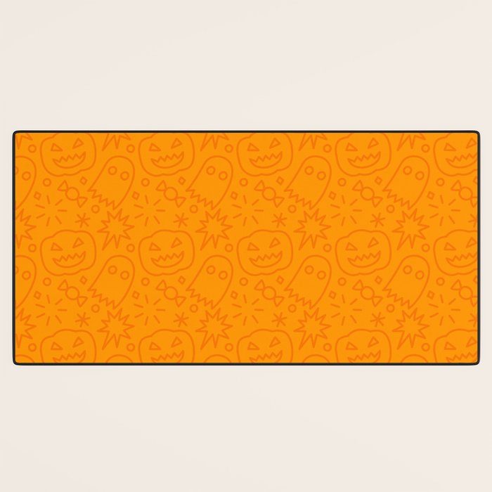Fun halloween cartoon doodle art pattern Desk Mat Gallery Image 3