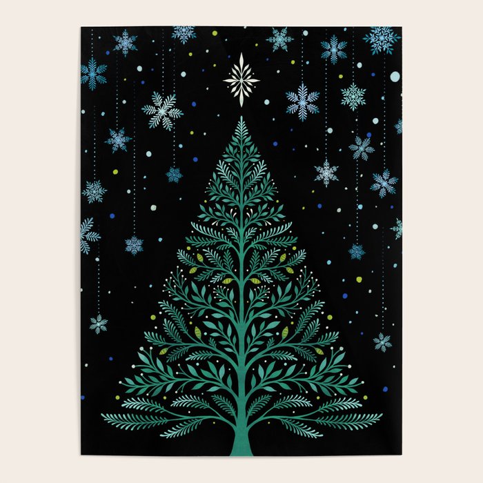 Christmas Night Tree-Snowy Poster Gallery Image 4