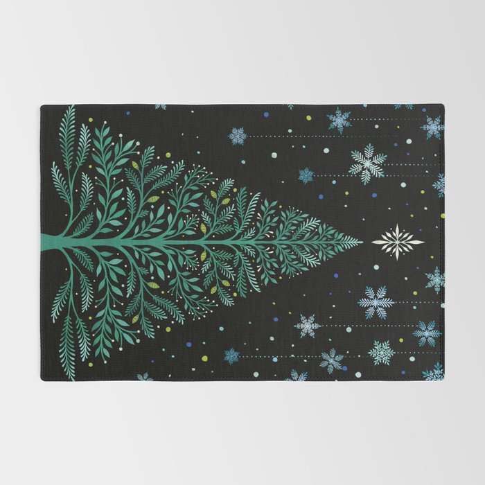 Christmas Night Tree-Snowy Rug Gallery Image 2