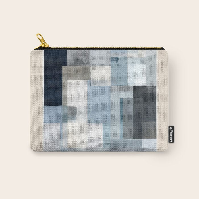 Soft Blue Forms III Carry All Pouch Gallery Image 1