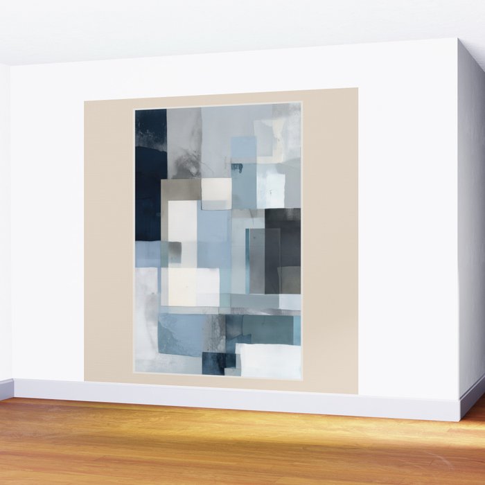 Soft Blue Forms III Wall Mural Gallery Image 2