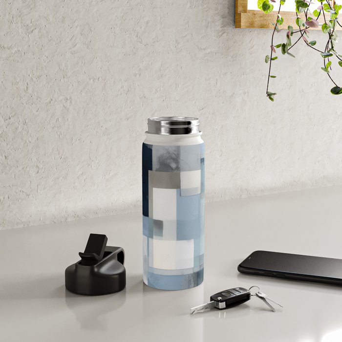 Soft Blue Forms III Water Bottle Gallery Image 4