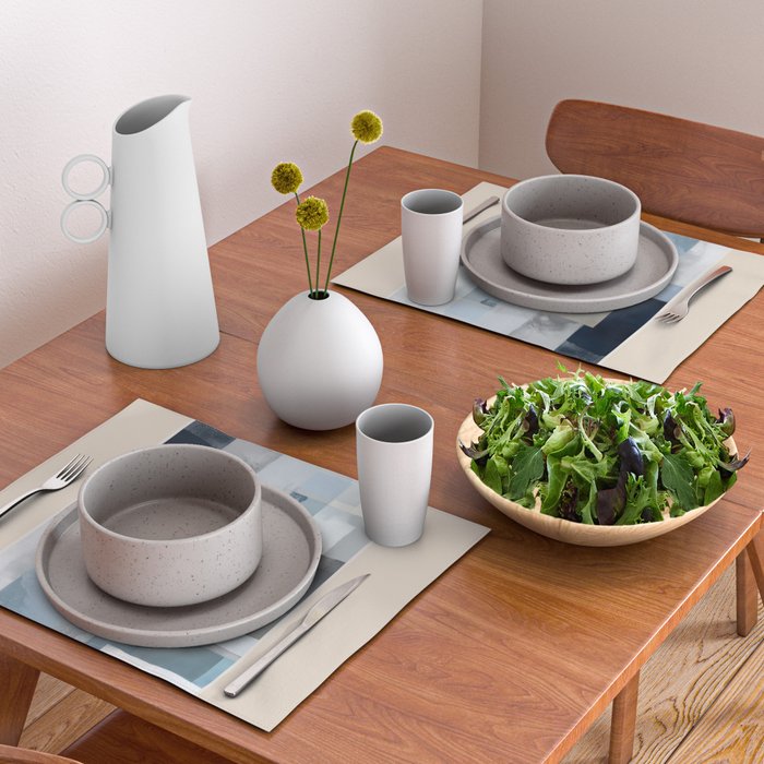 Soft Blue Forms III Placemat Gallery Image 2