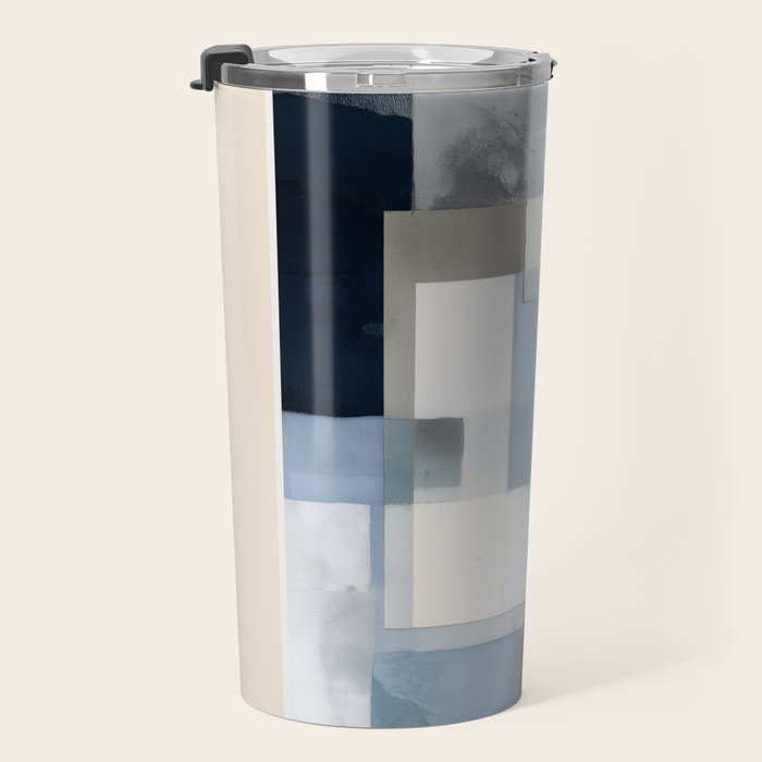 Soft Blue Forms III Travel Mug Gallery Image 3