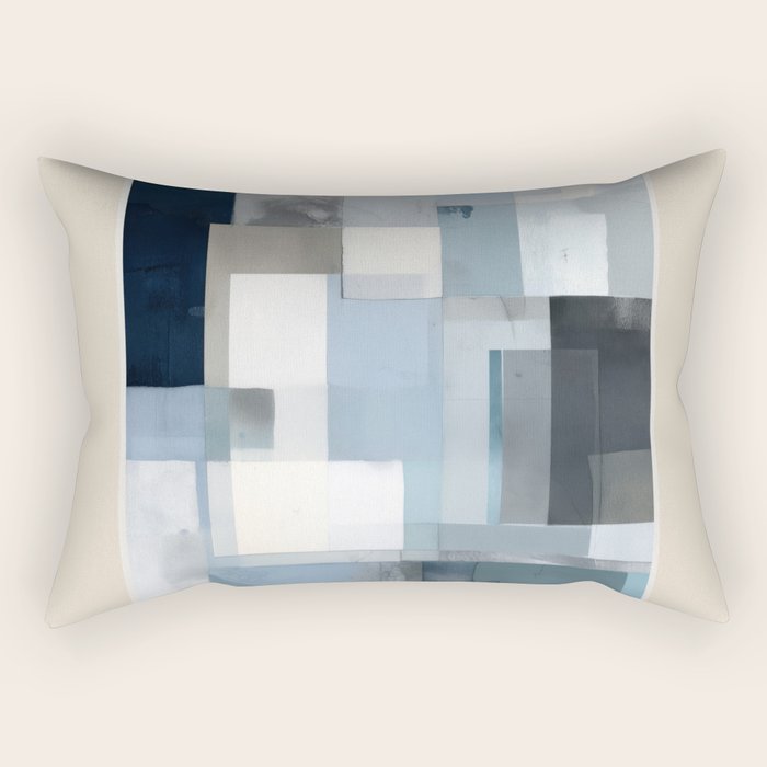 Soft Blue Forms III Rectangular Pillow Gallery Image 2